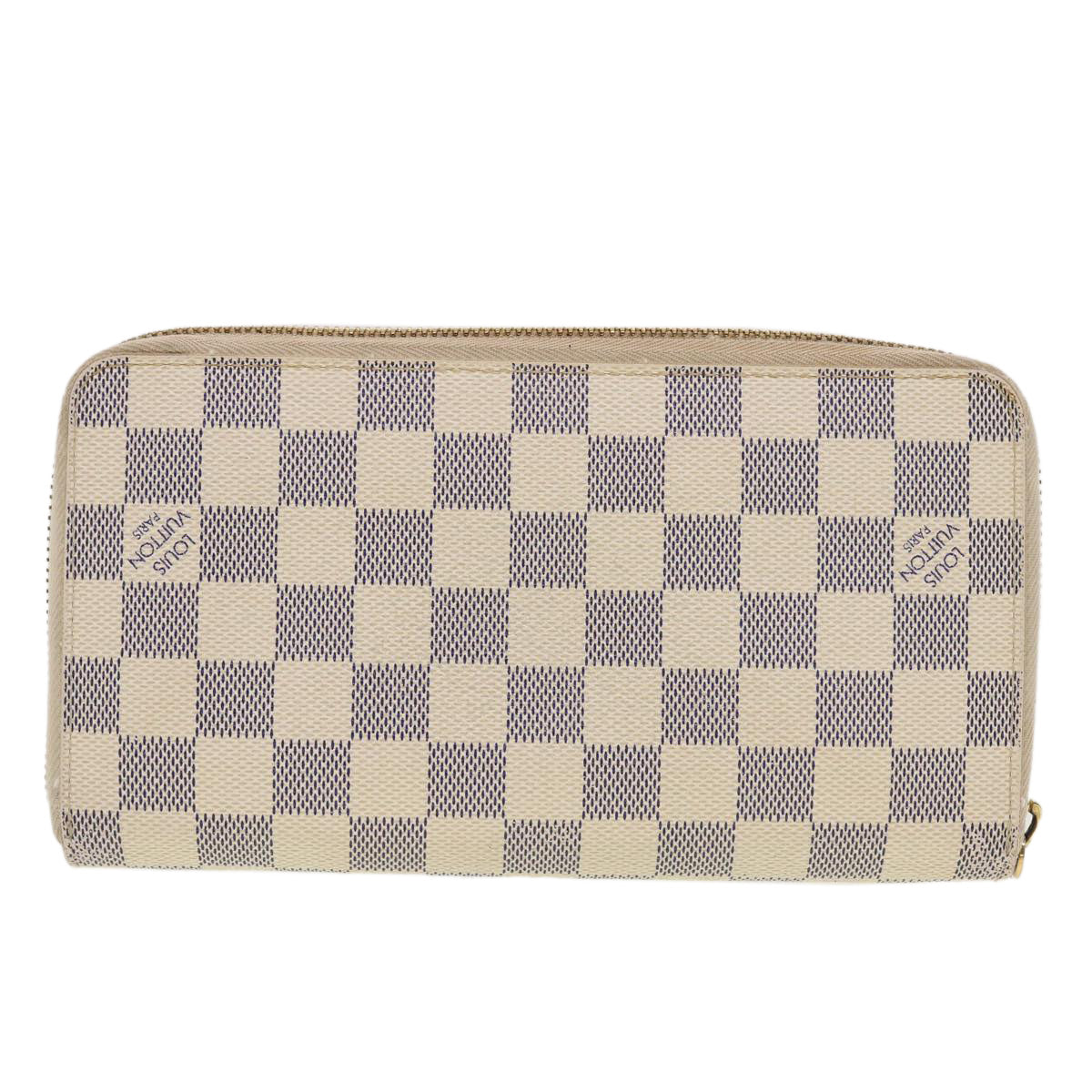 LOUIS VUITTON Damier Azur Zippy Organizer Long Wallet N60012 LV Auth 42527