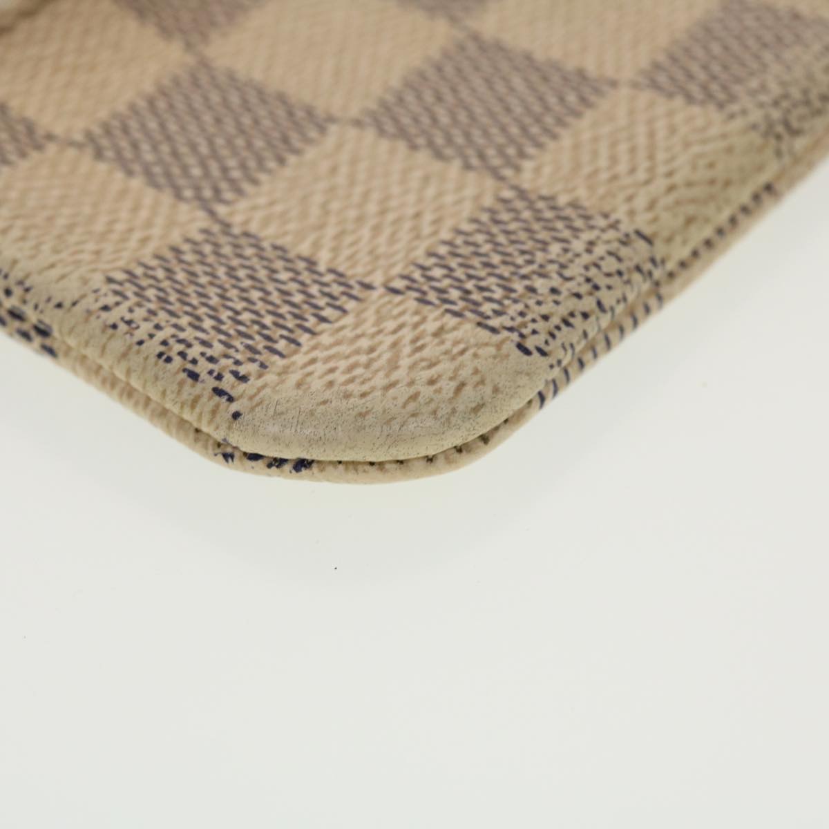 LOUIS VUITTON Damier Azur Pochette Cles Coin Purse N62659 LV Auth 42702