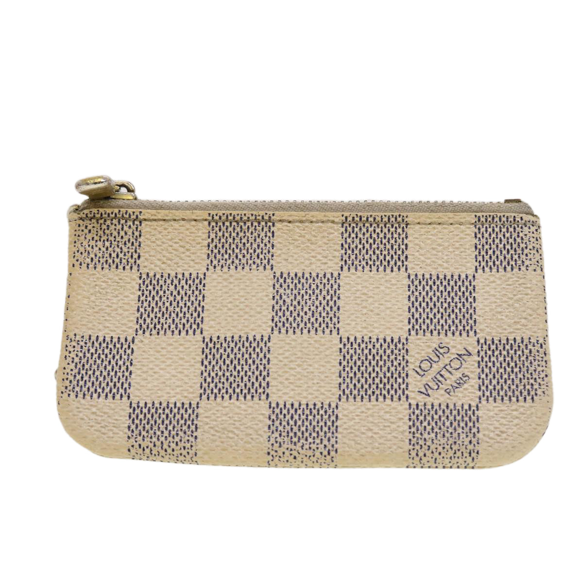 LOUIS VUITTON Damier Azur Pochette Cles Coin Purse N62659 LV Auth 42702