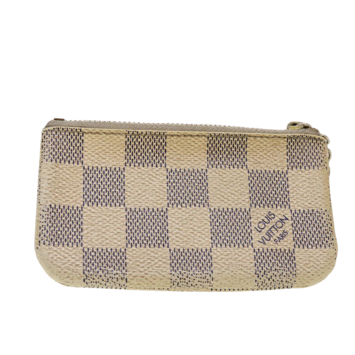 LOUIS VUITTON Damier Azur Pochette Cles Coin Purse N62659 LV Auth 42702