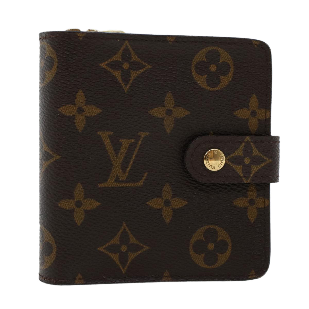 LOUIS VUITTON Monogram Compact Zip Wallet M61667 LV Auth 42798