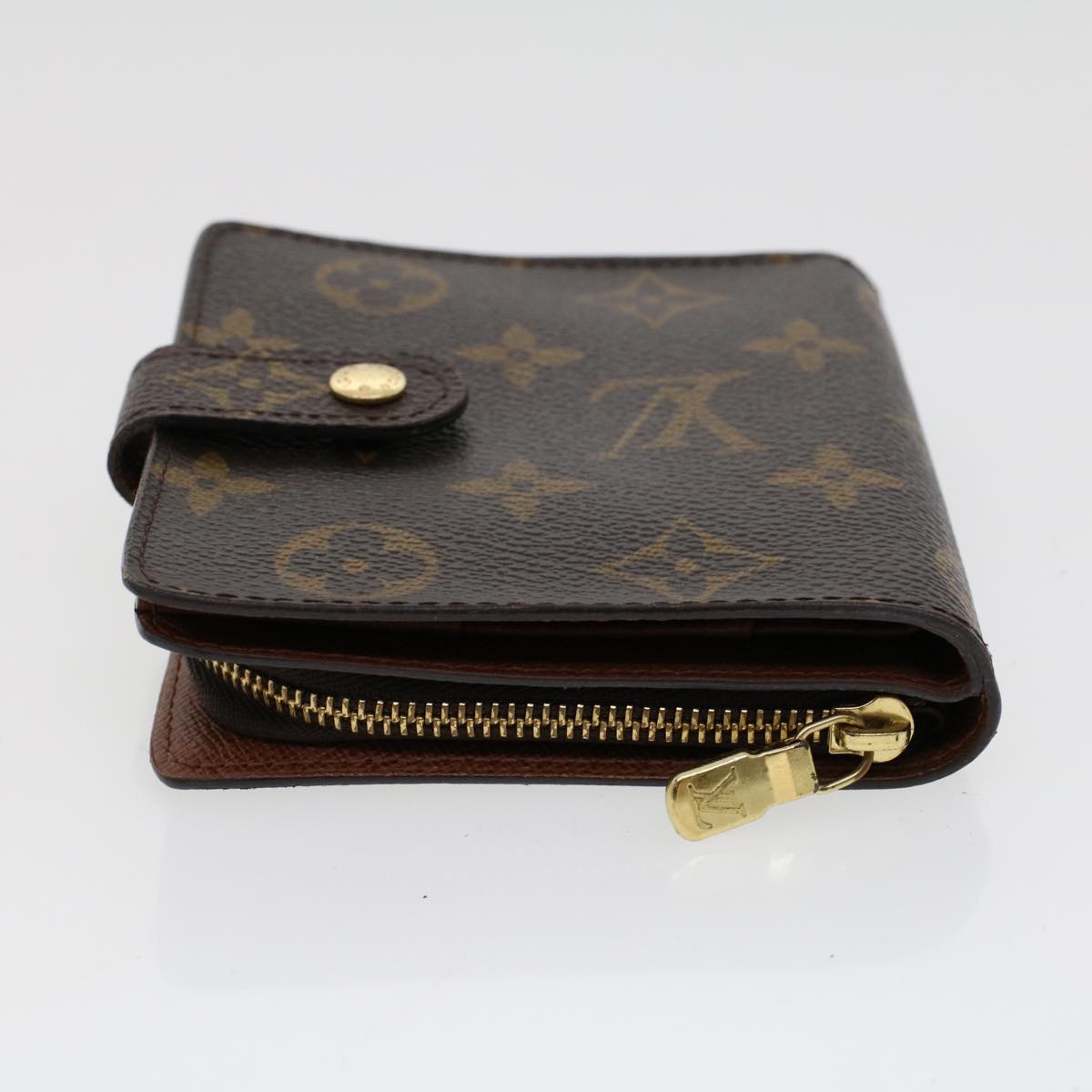 LOUIS VUITTON Monogram Compact Zip Wallet M61667 LV Auth 42798