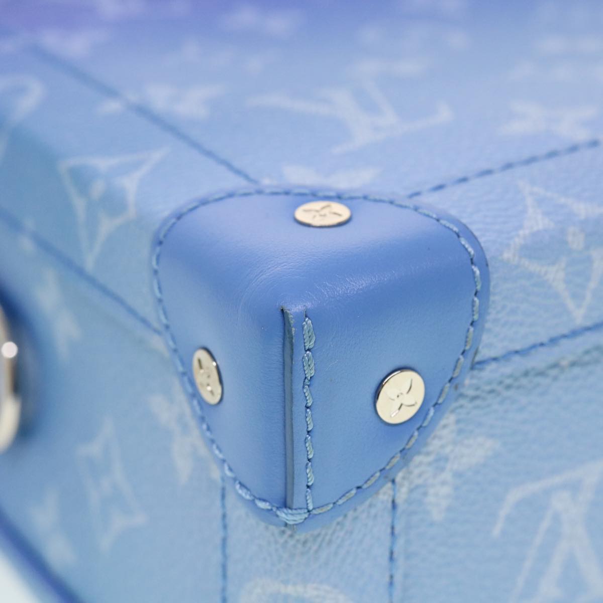LOUIS VUITTON Monogram Clouds Soft Trunk Shoulder Bag Blue M45430 LV Auth 42826SM
