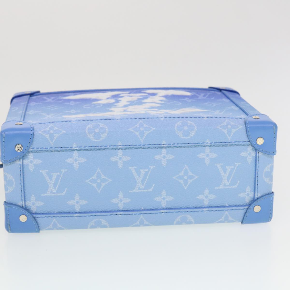 LOUIS VUITTON Monogram Clouds Soft Trunk Shoulder Bag Blue M45430 LV Auth 42826SM
