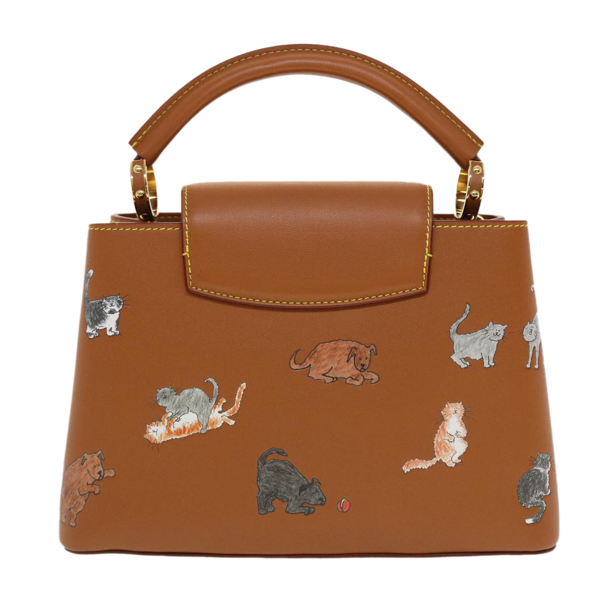 LOUIS VUITTON Catgram Capsine BB Hand Bag 2way Brown M53185 LV Auth 42827SM