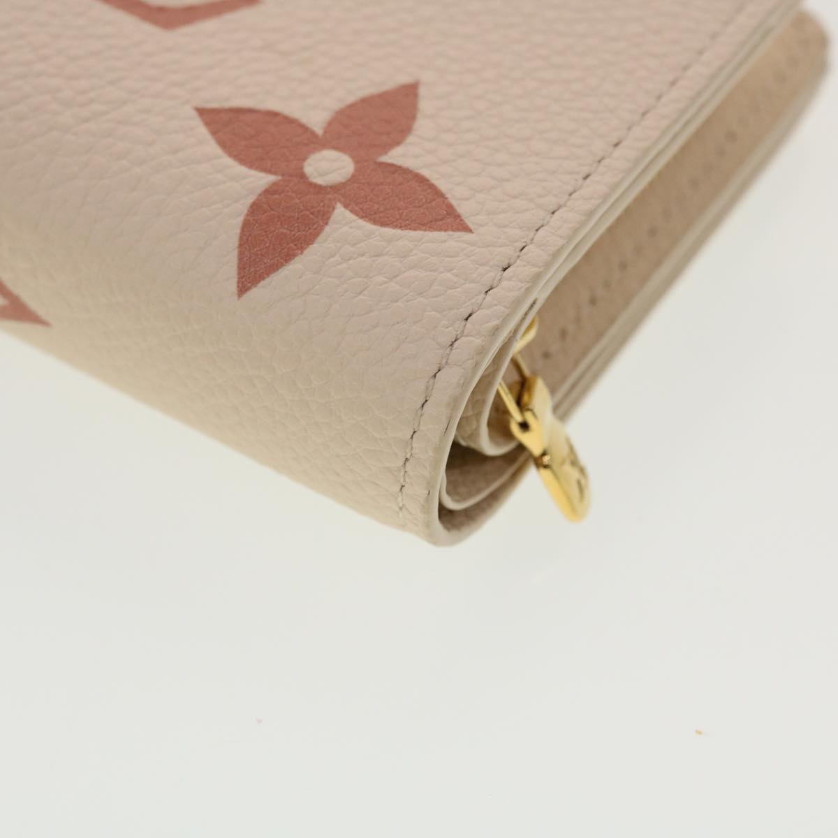 LOUIS VUITTON Monogram Empreinte Portefeuille Clare Wallet White M81927 42904A