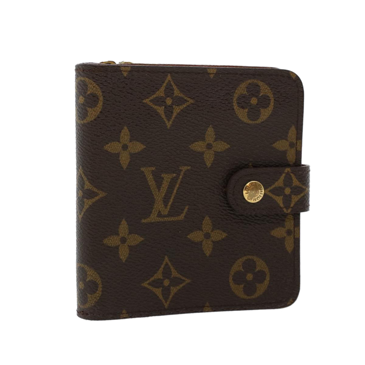 LOUIS VUITTON Monogram Compact Zip Wallet M61667 LV Auth 42957