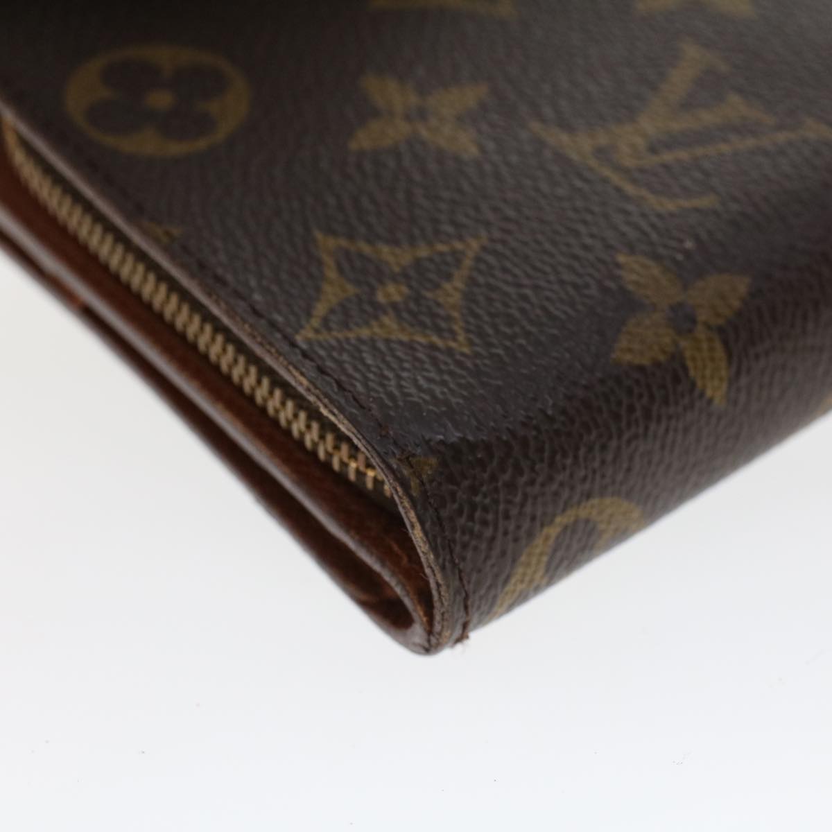 LOUIS VUITTON Monogram Compact Zip Wallet M61667 LV Auth 42957