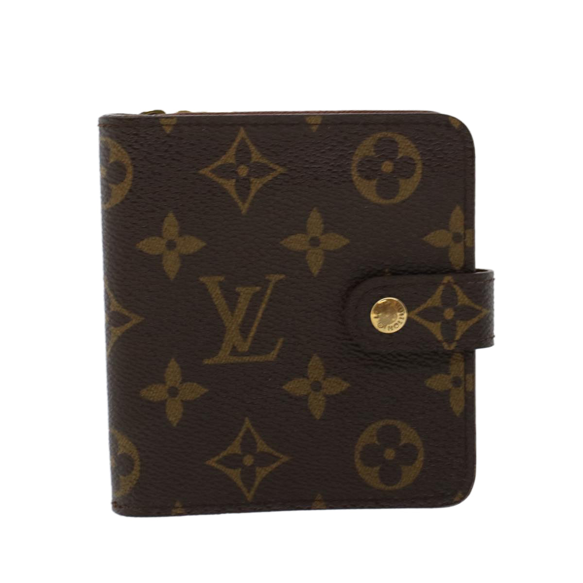 LOUIS VUITTON Monogram Compact Zip Wallet M61667 LV Auth 42957