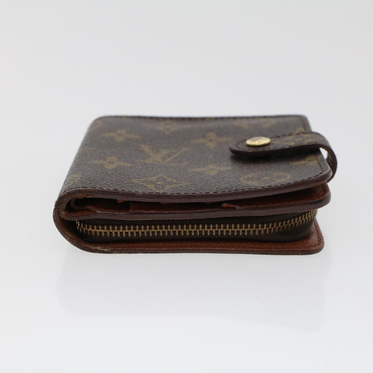 LOUIS VUITTON Monogram Compact Zip Wallet M61667 LV Auth 42957