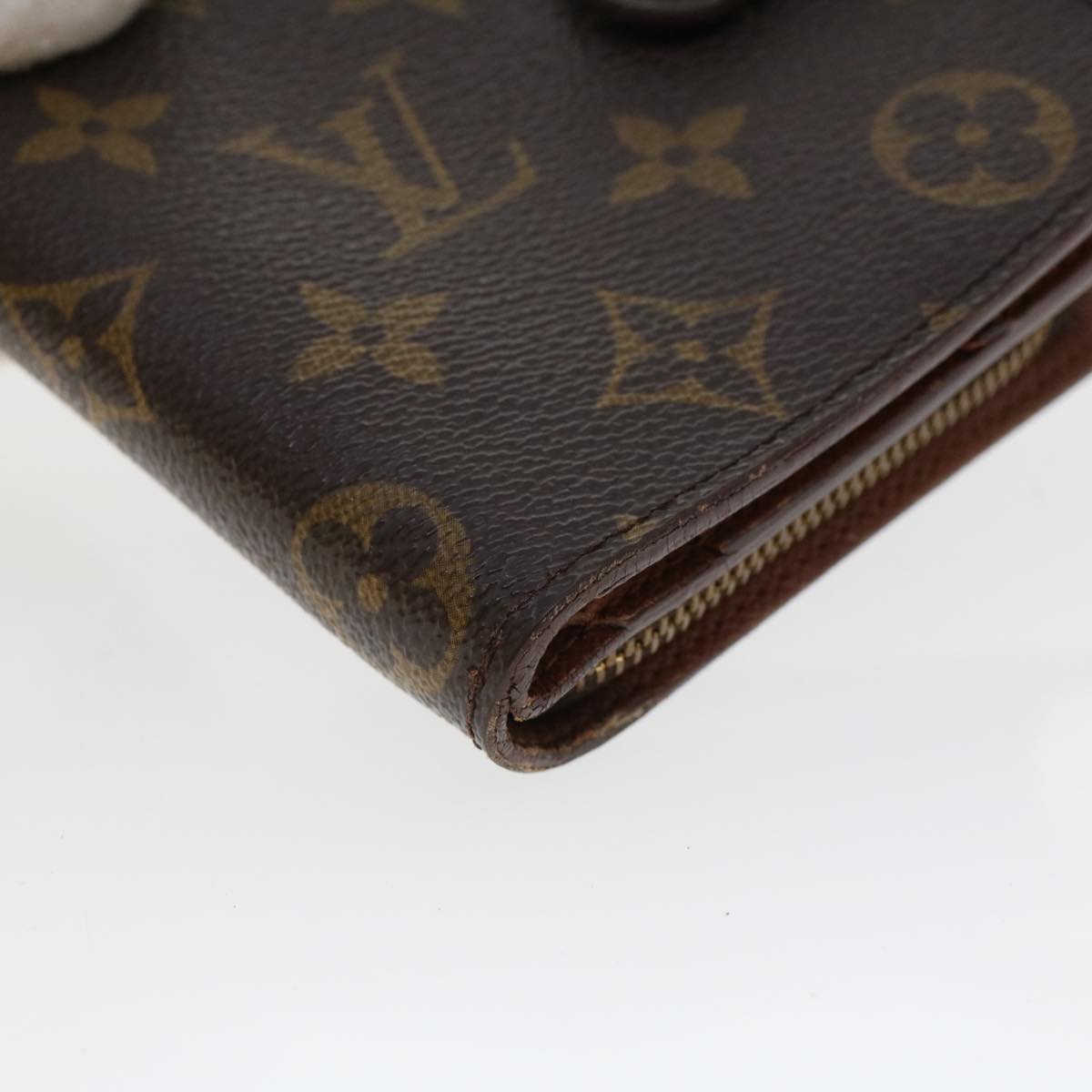 LOUIS VUITTON Monogram Compact Zip Wallet M61667 LV Auth 42957