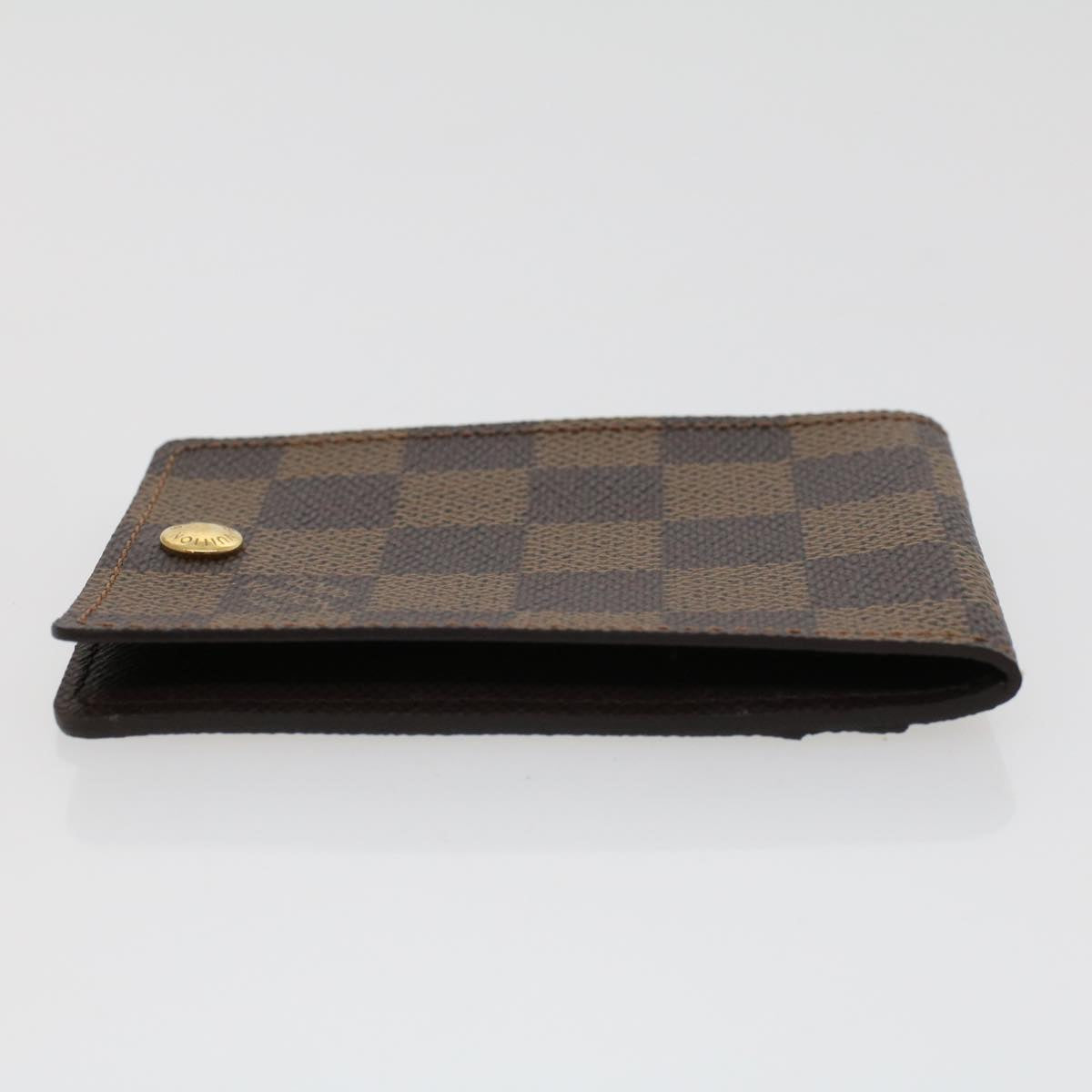 LOUIS VUITTON Damier Ebene Porte Cartes ID Bandouliere Case N60016 LV Auth 42958