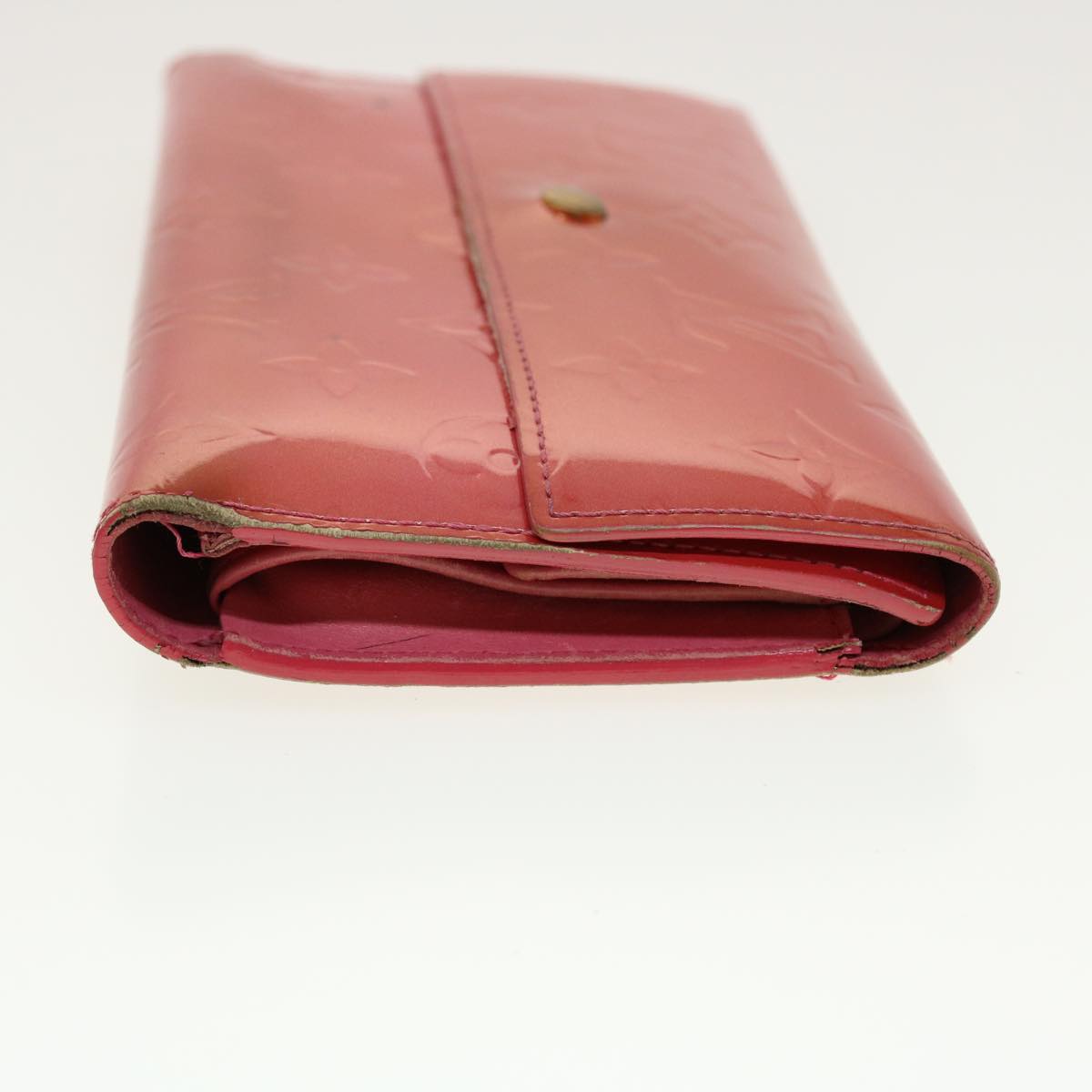 LOUIS VUITTON Vernis Porte Tresol International Long Wallet Pink M91246 LV 43022