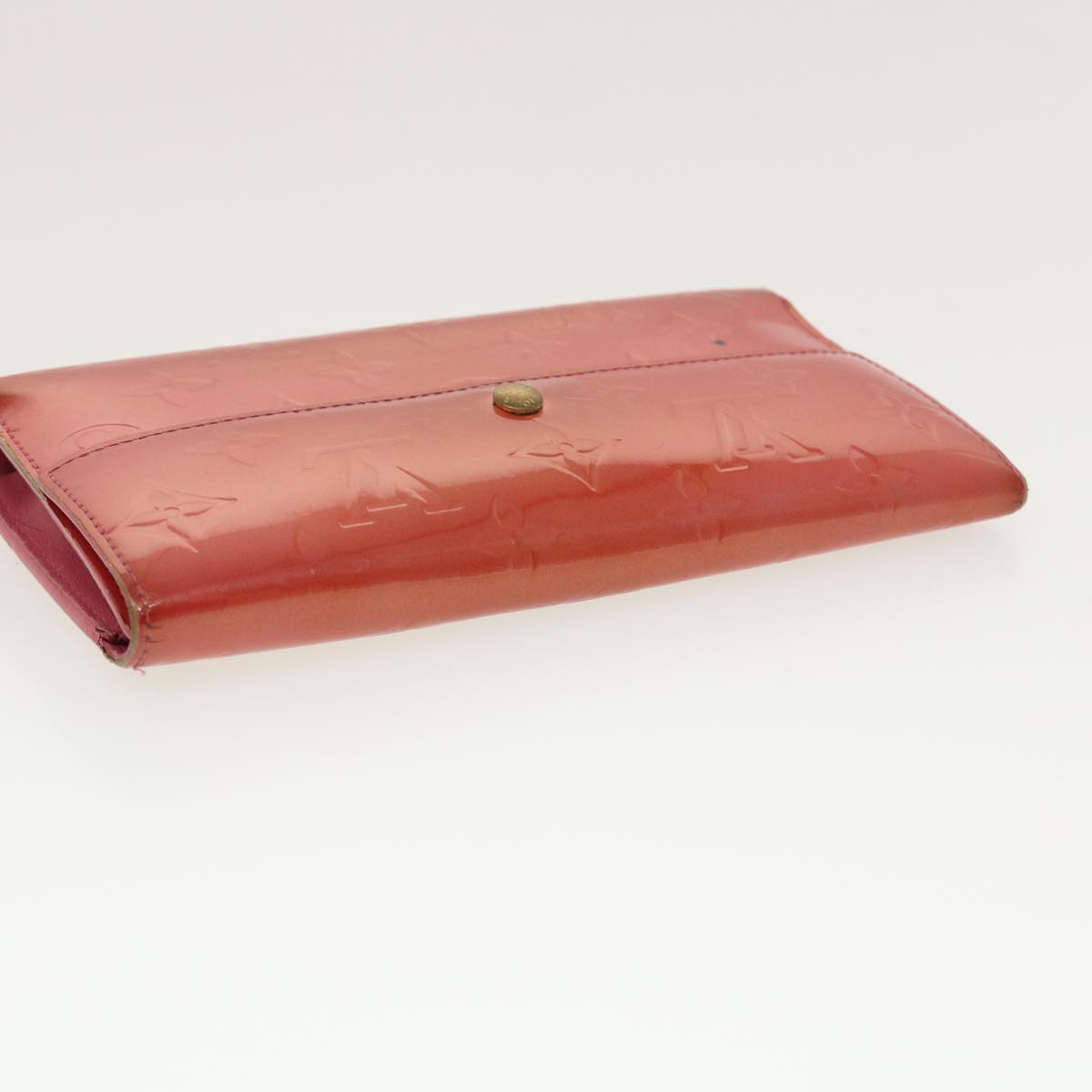 LOUIS VUITTON Vernis Porte Tresol International Long Wallet Pink M91246 LV 43022