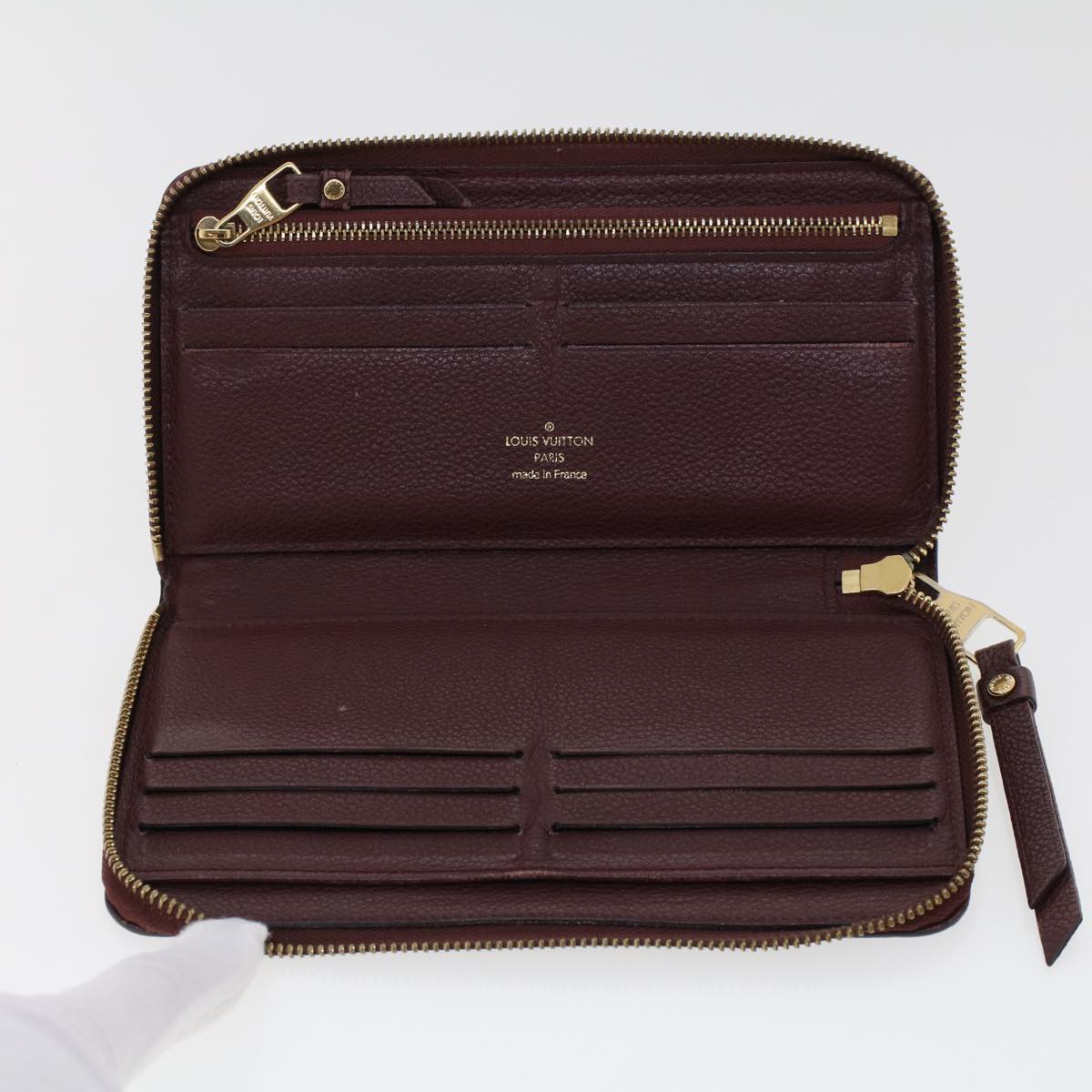 LOUIS VUITTON Empreinte Portefeuille Secret Ron Wallet Wine Red M60359 LV 43354