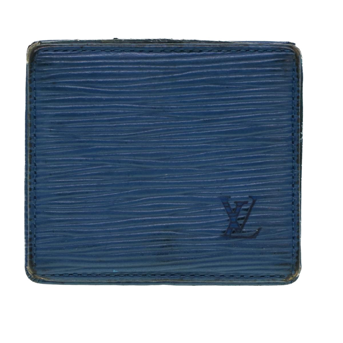 LOUIS VUITTON Epi Porte Monnaie Boite Coin Purse Blue M63695 LV Auth 43541