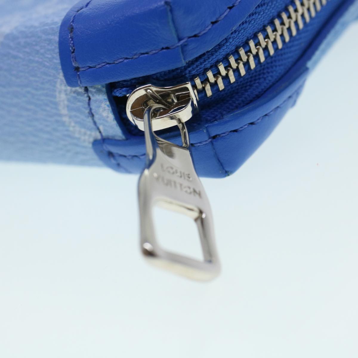 LOUIS VUITTON Monogram Clouds Soft Trunk Pouch Blue M45440 Auth 43556SM