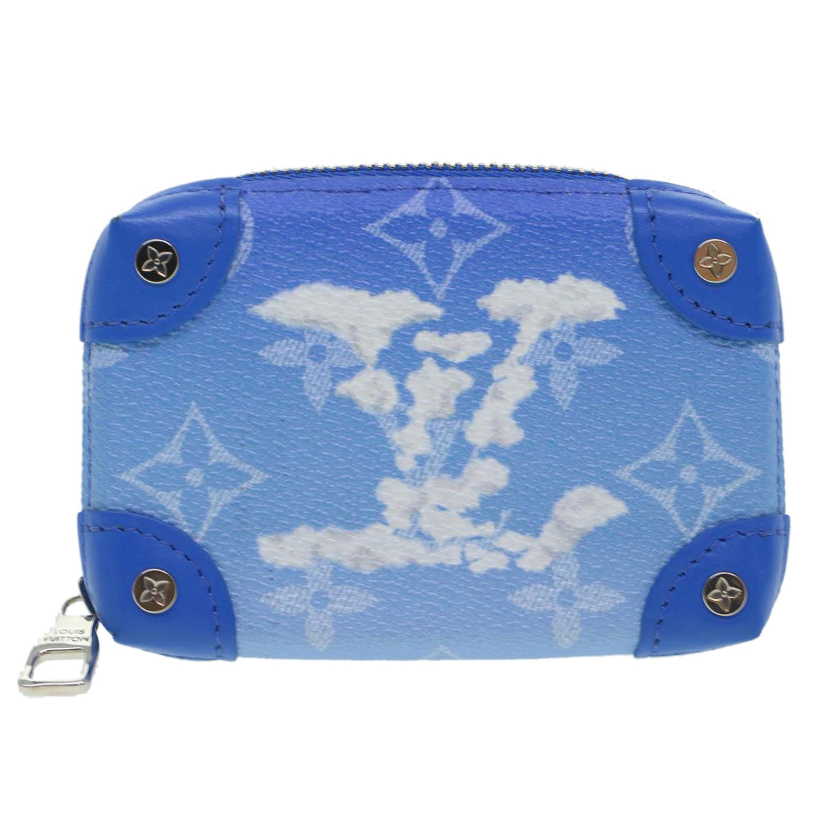 LOUIS VUITTON Monogram Clouds Soft Trunk Pouch Blue M45440 Auth 43556SM
