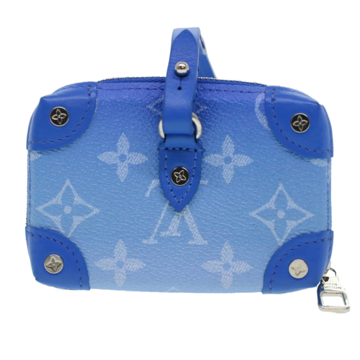 LOUIS VUITTON Monogram Clouds Soft Trunk Pouch Blue M45440 Auth 43556SM