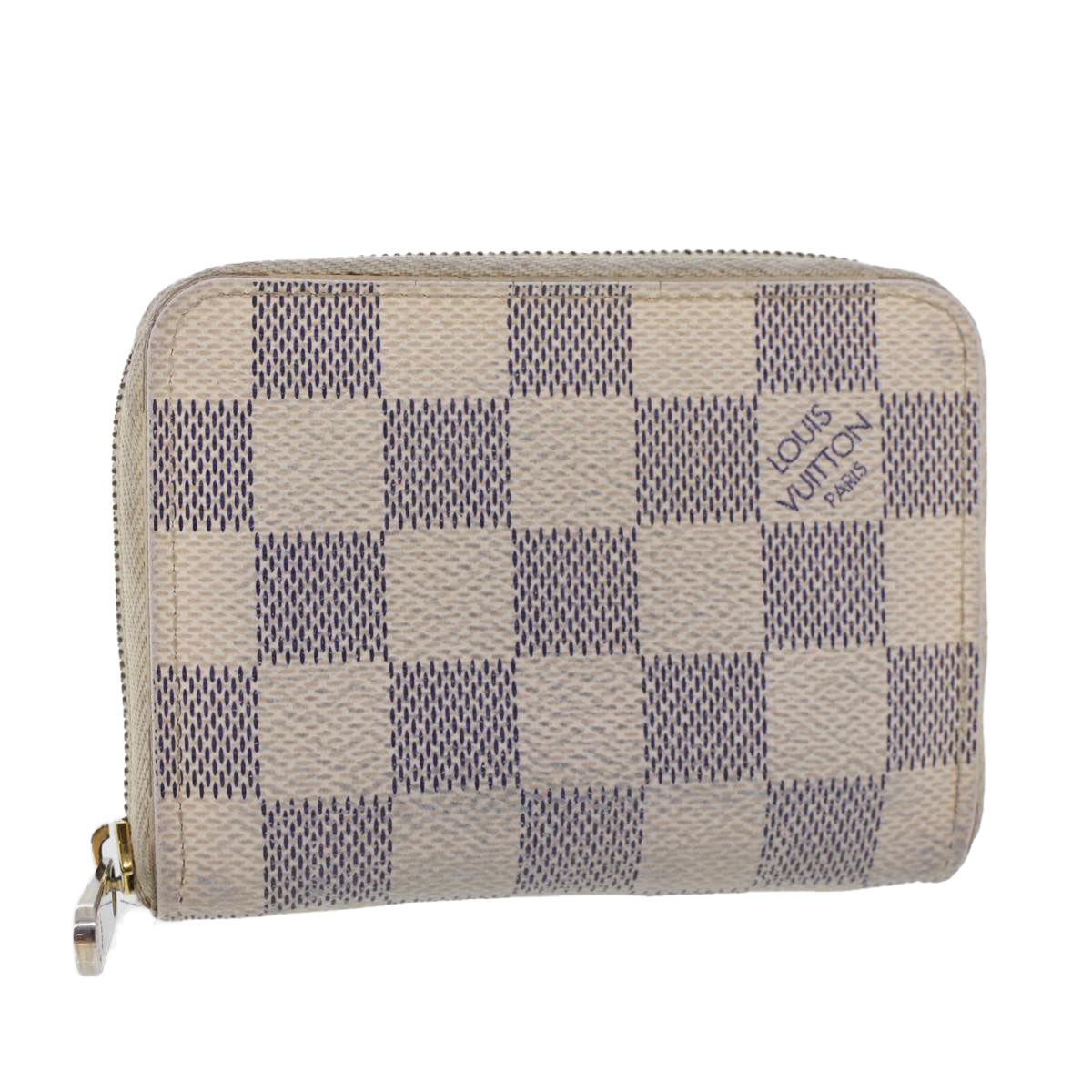 LOUIS VUITTON Damier Azur Zippy Coin Purse Coin Purse N63069 LV Auth 43740