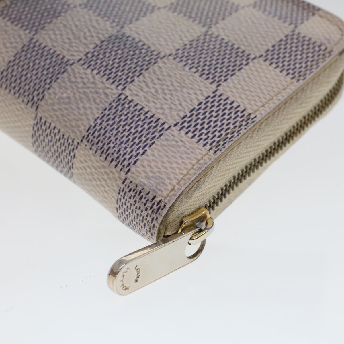 LOUIS VUITTON Damier Azur Zippy Coin Purse Coin Purse N63069 LV Auth 43740