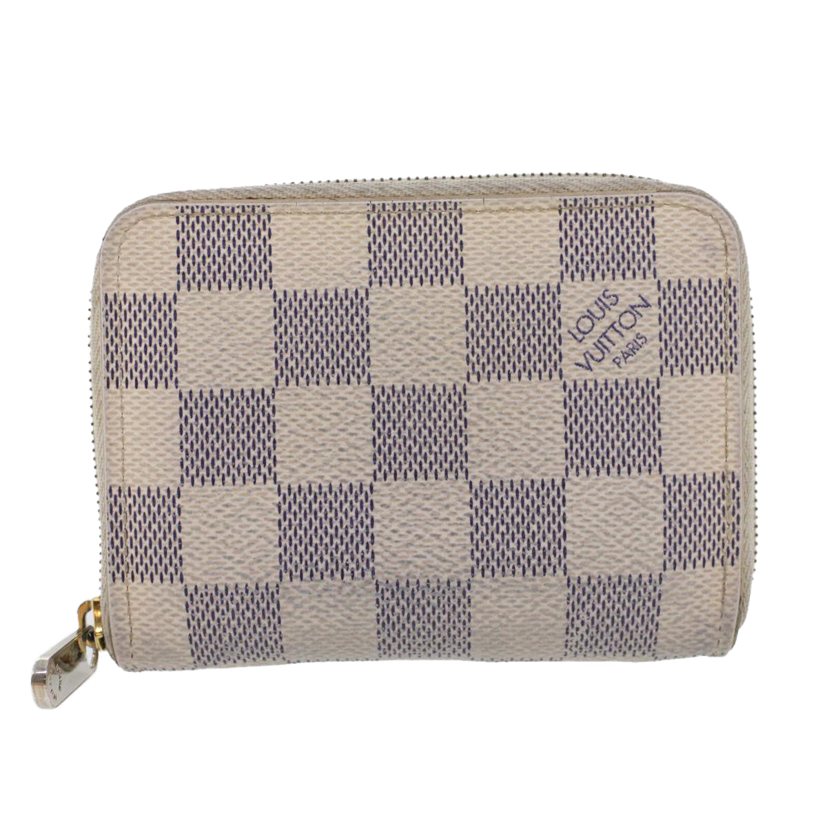 LOUIS VUITTON Damier Azur Zippy Coin Purse Coin Purse N63069 LV Auth 43740