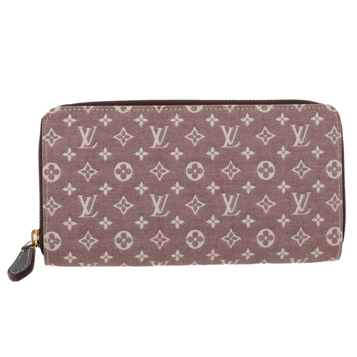 LOUIS VUITTON Monogram Idylle Zippy Wallet Long Wallet Sepia M63011 Auth 43783