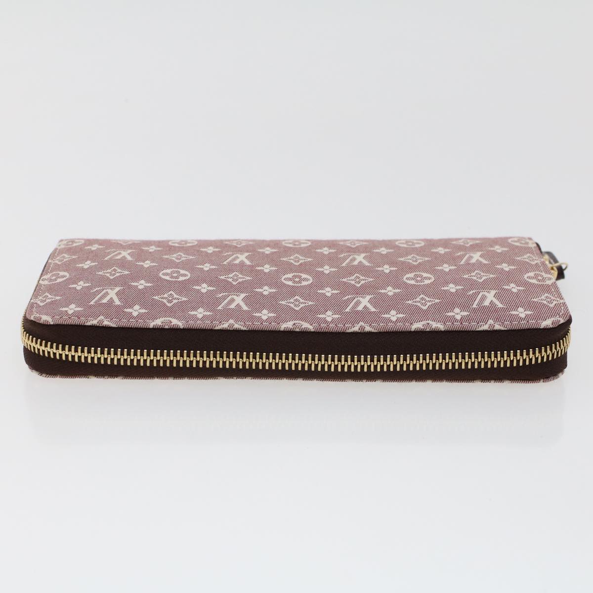 LOUIS VUITTON Monogram Idylle Zippy Wallet Long Wallet Sepia M63011 Auth 43783