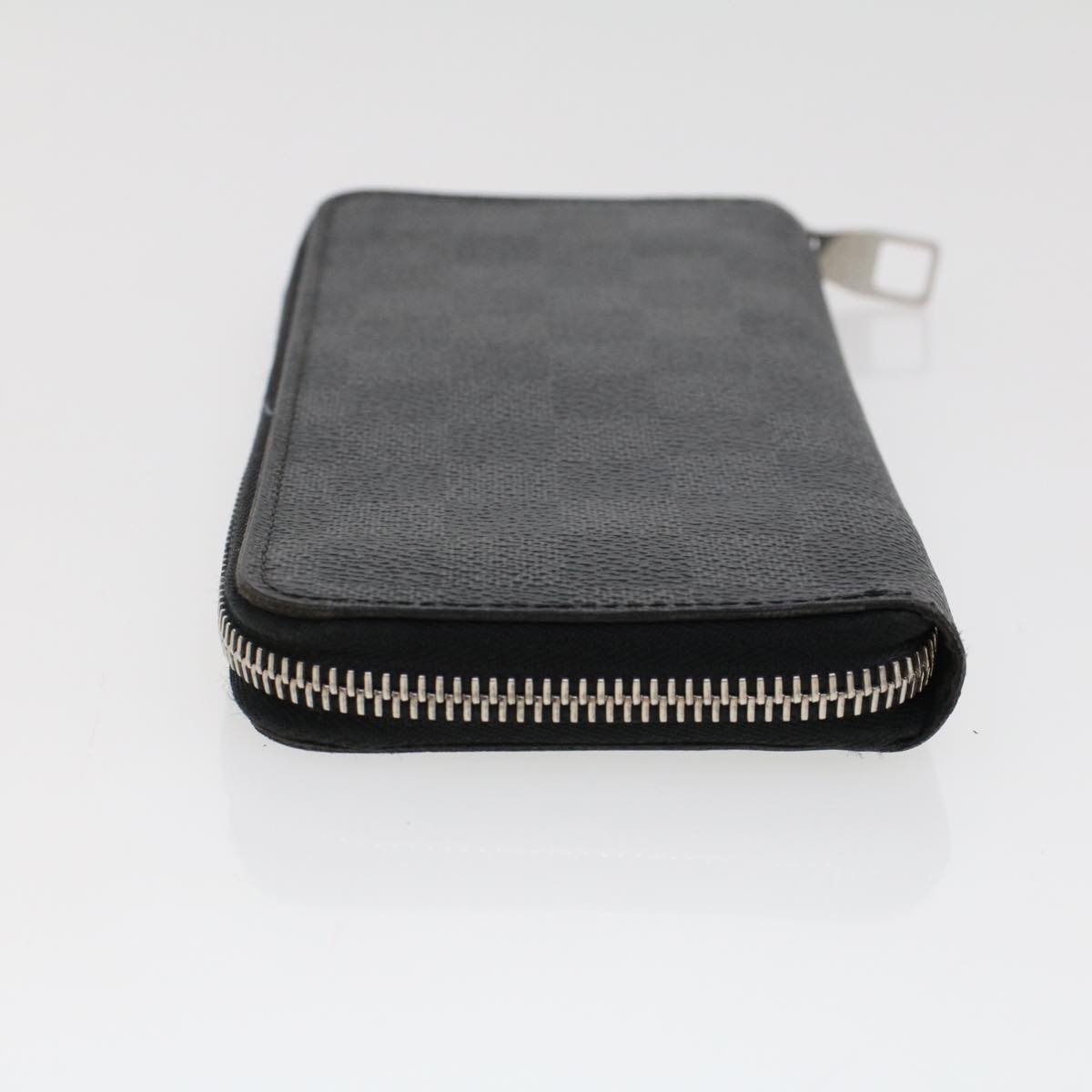 LOUIS VUITTON Damier Graphite Zippy Wallet Vertical N63095 LV Auth 43787