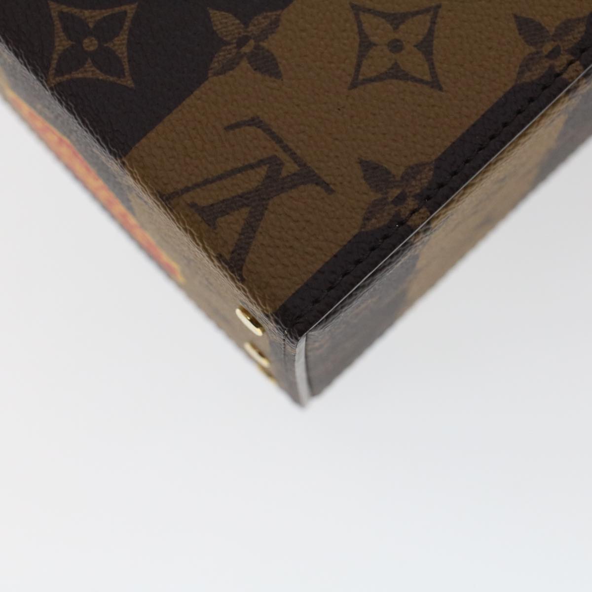LOUIS VUITTON Stripe Tiger Cardboard Box NIGO Case Brown GI0718 LV Auth 43816SM