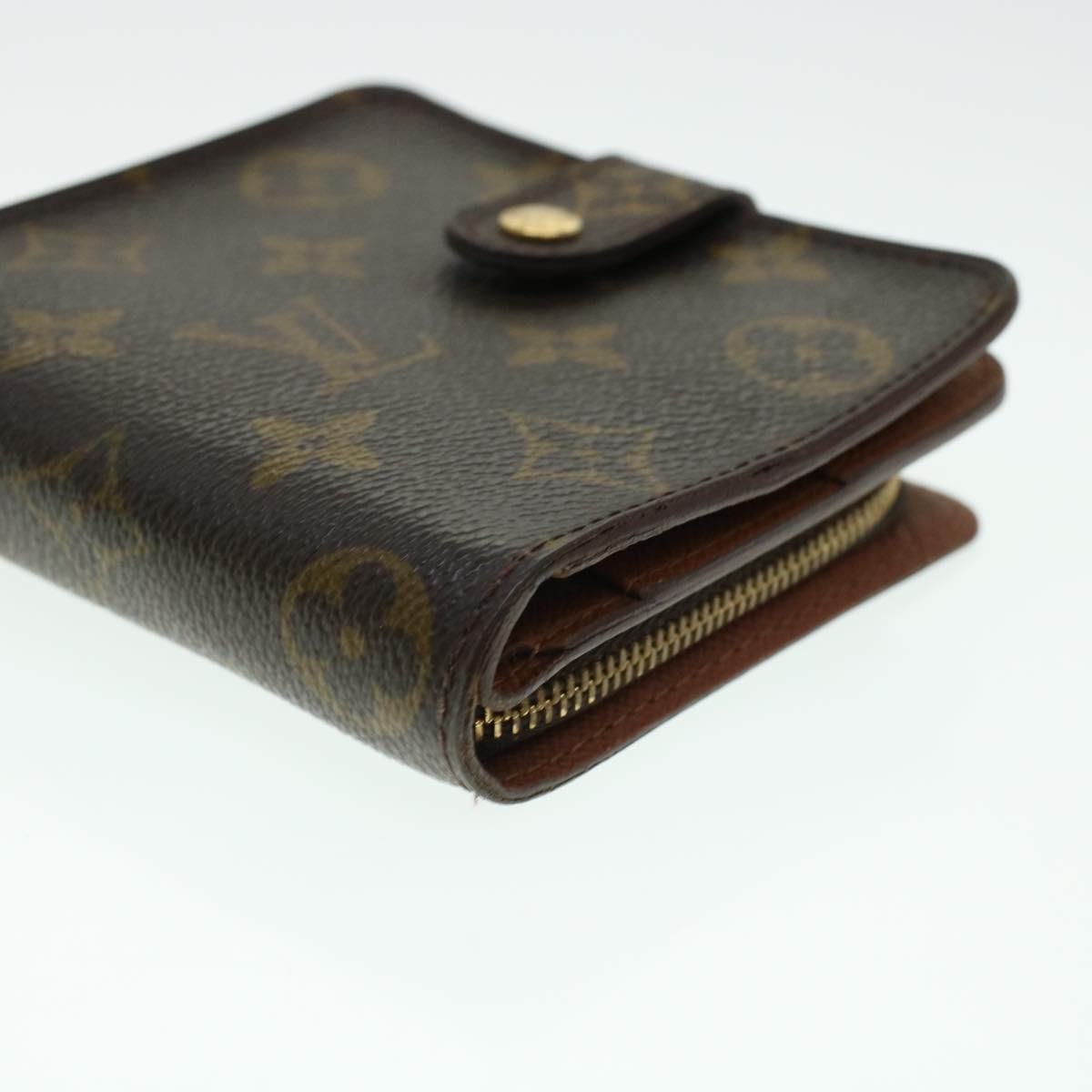 LOUIS VUITTON Monogram Compact Zip Wallet M61667 LV Auth 43836