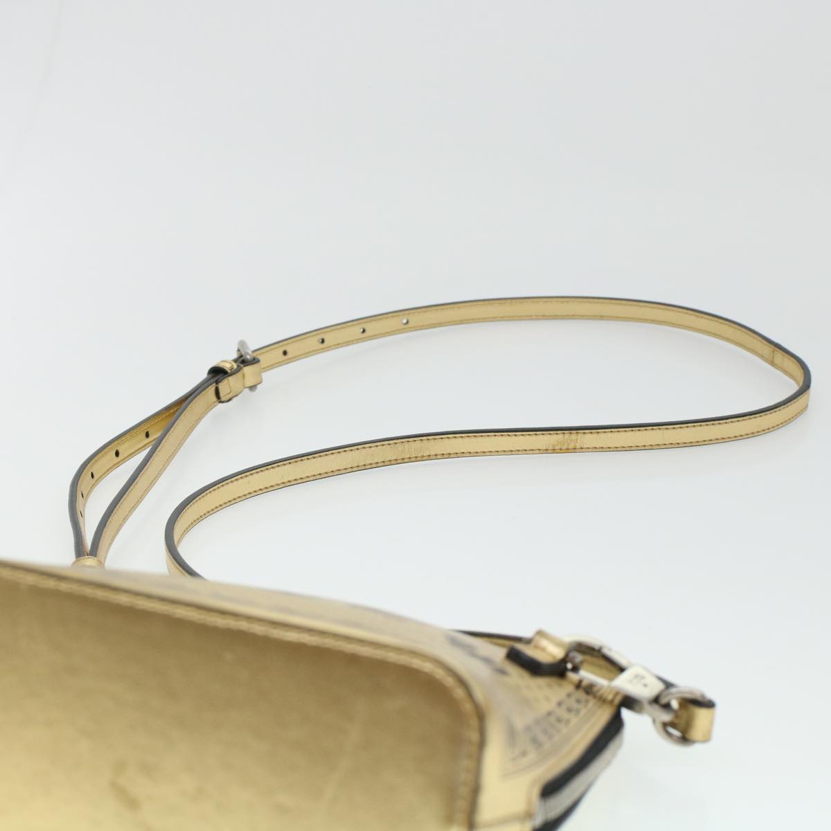 GUCCI Shoulder Bag Leather Gold 511189 Auth 43933