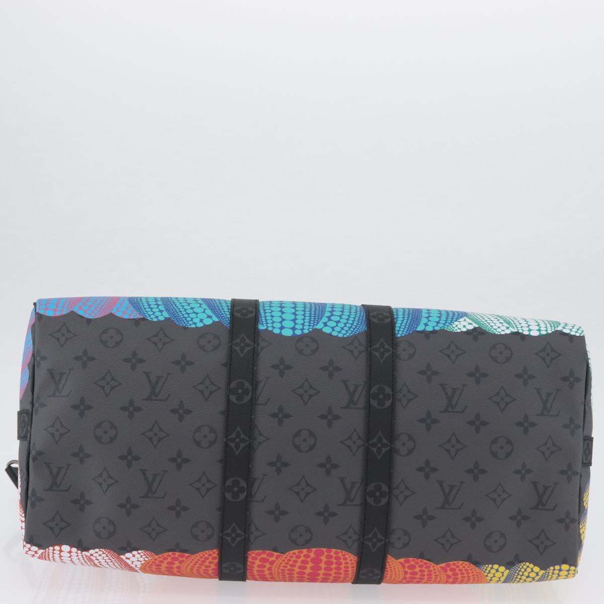 LOUIS VUITTON Eclipse Pumpkin LV × YK Keepall Bandouliere 45 M46441 Auth 44061SM