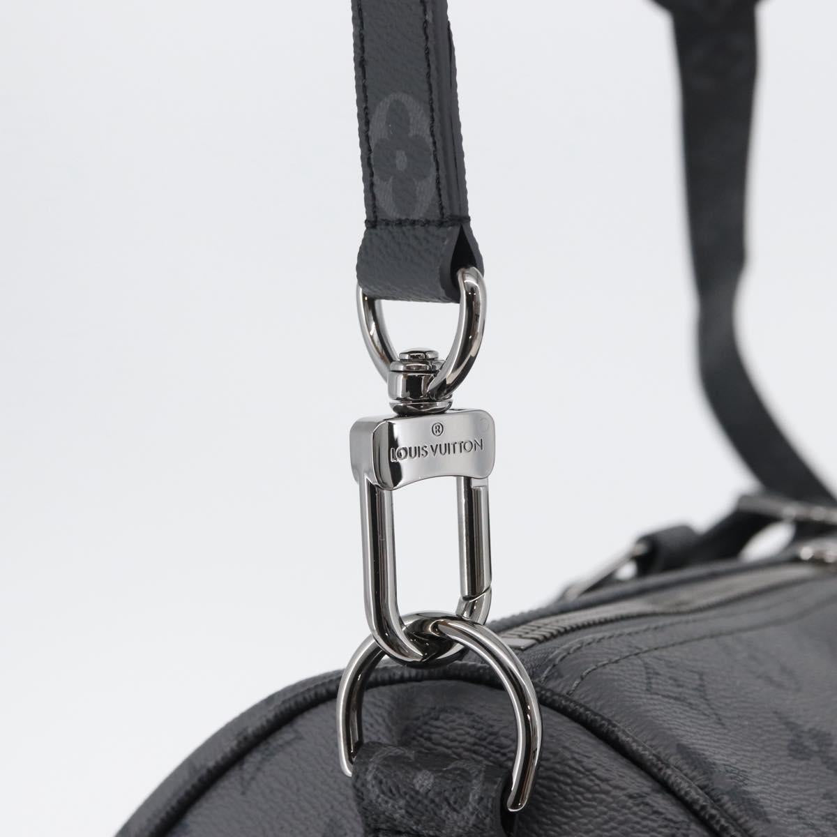 LOUIS VUITTON Eclipse Pumpkin LV × YK Keepall Bandouliere 45 M46441 Auth 44061SM