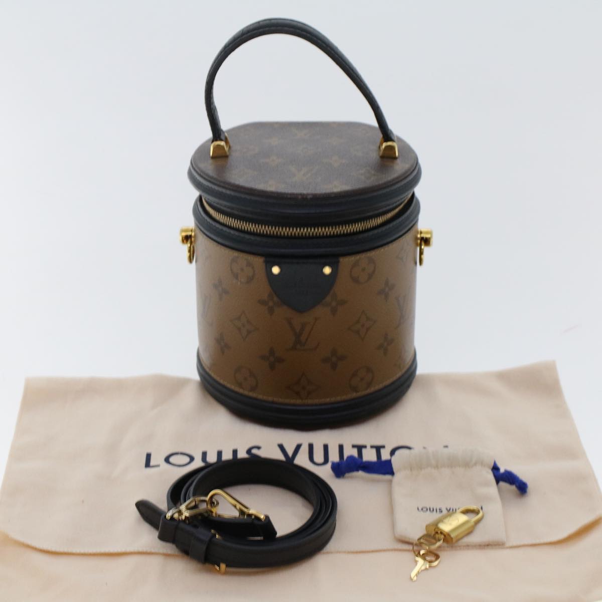 LOUIS VUITTON Monogram Reverse Cannes Hand Bag 2way M43986 LV Auth 44215SAV