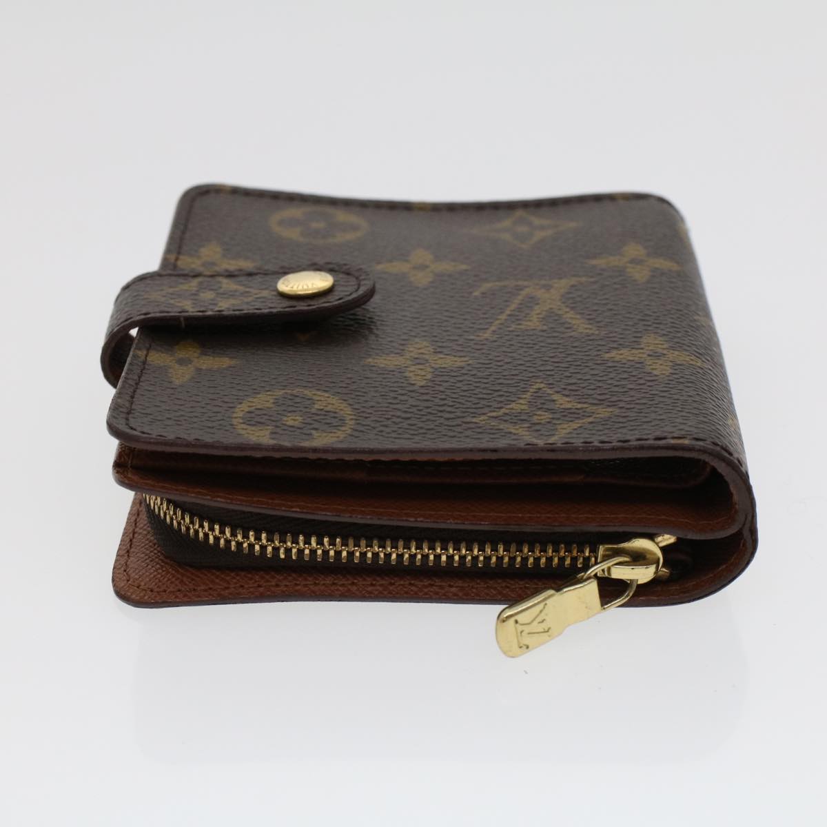 LOUIS VUITTON Monogram Compact Zip Wallet M61667 LV Auth 44636