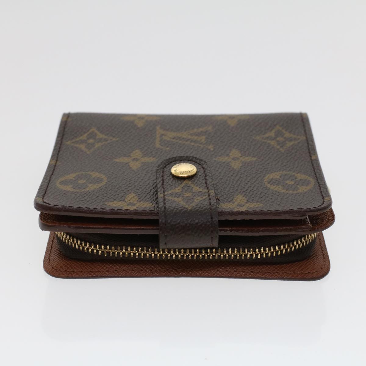 LOUIS VUITTON Monogram Compact Zip Wallet M61667 LV Auth 44636