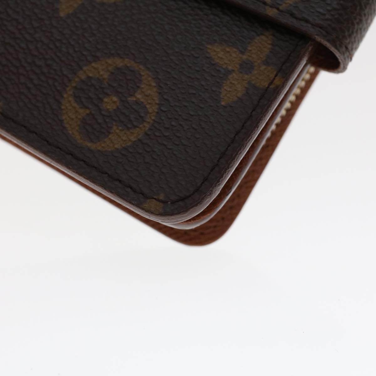 LOUIS VUITTON Monogram Compact Zip Wallet M61667 LV Auth 44636