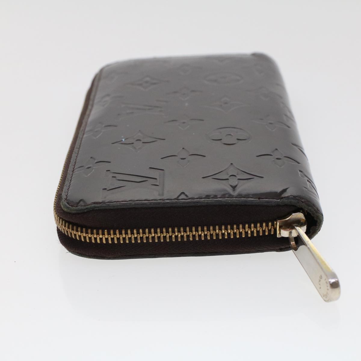 LOUIS VUITTON Monogram Vernis Zippy Wallet Wallet Amarante M93522 LV Auth 44656