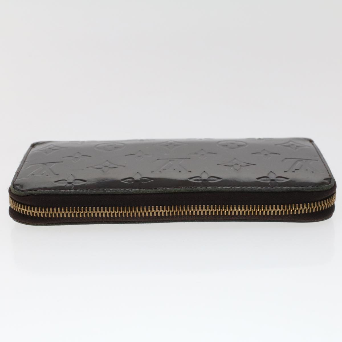 LOUIS VUITTON Monogram Vernis Zippy Wallet Wallet Amarante M93522 LV Auth 44656