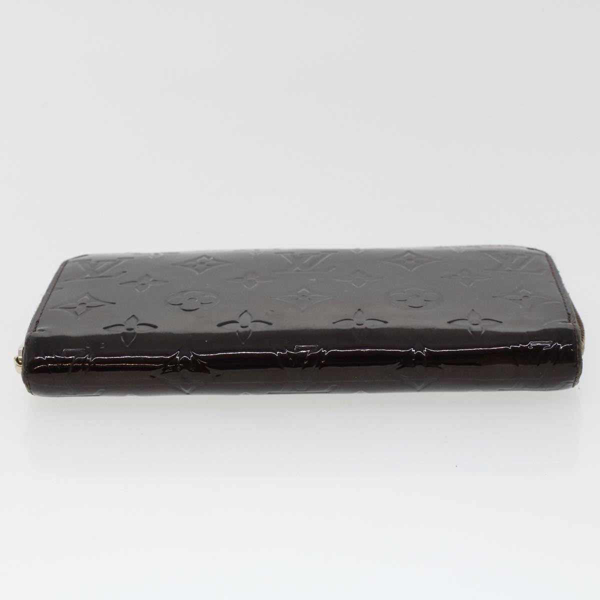 LOUIS VUITTON Monogram Vernis Zippy Wallet Wallet Amarante M93522 LV Auth 44656