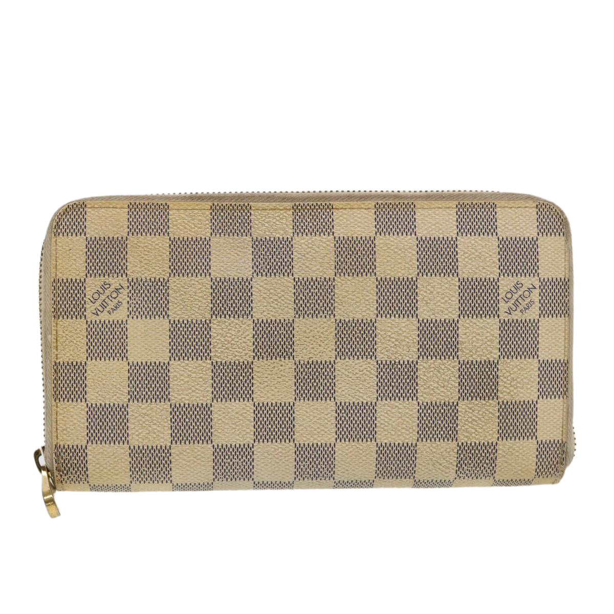 LOUIS VUITTON Damier Azur Zippy Organizer Long Wallet N60012 LV Auth 44962