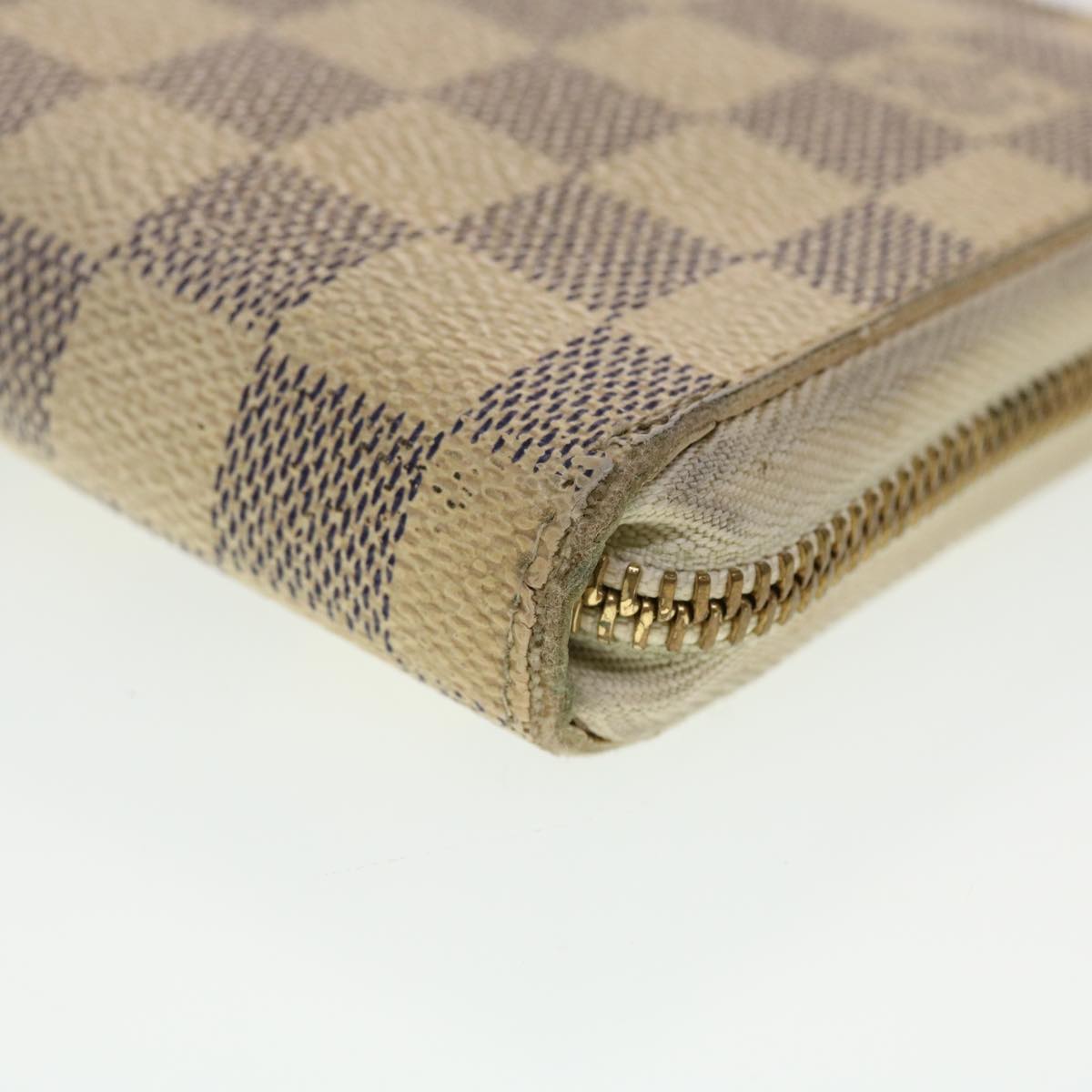 LOUIS VUITTON Damier Azur Zippy Organizer Long Wallet N60012 LV Auth 44962