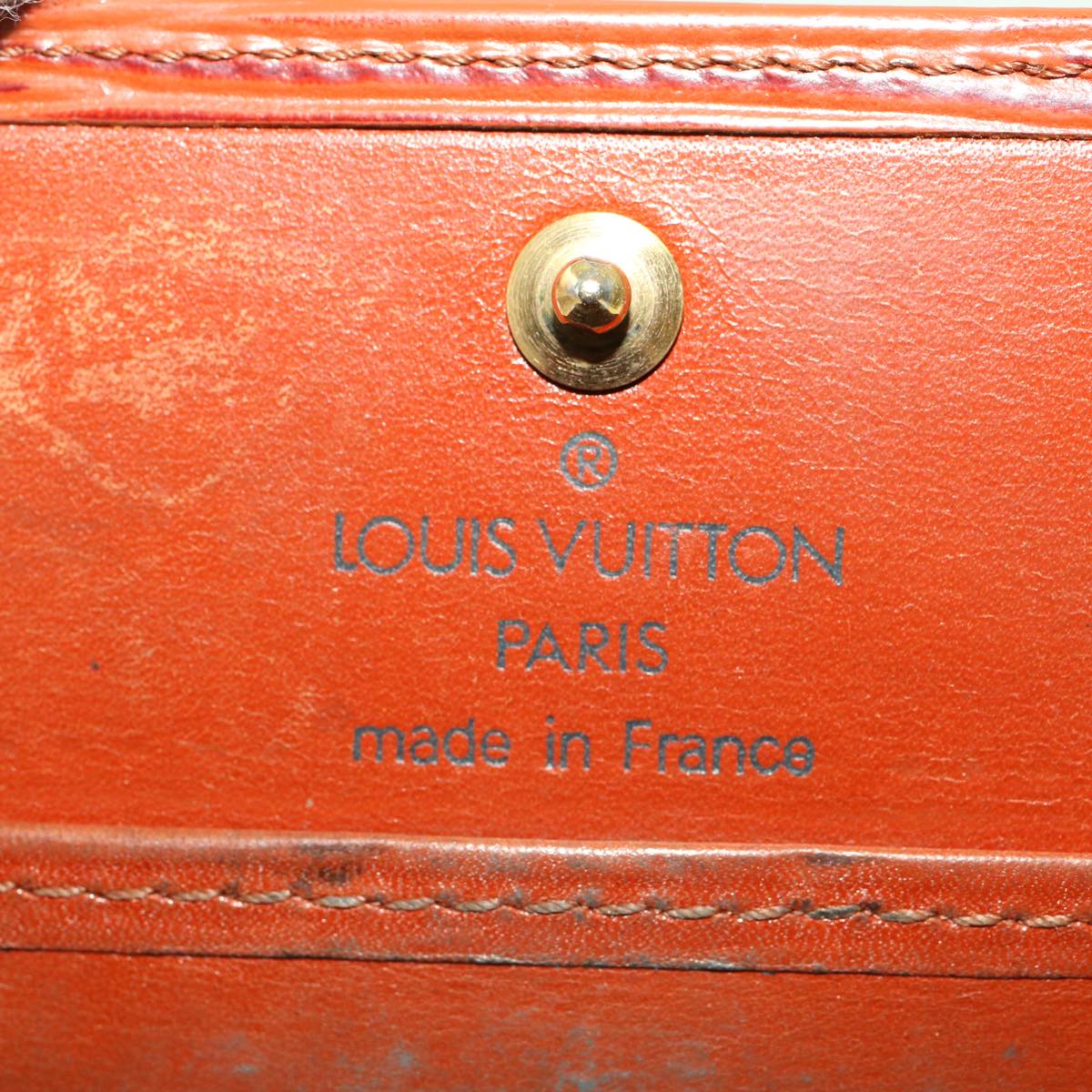 LOUIS VUITTON Epi Porte Monnaie Boite Coin Purse Brown M63693 LV Auth 45012