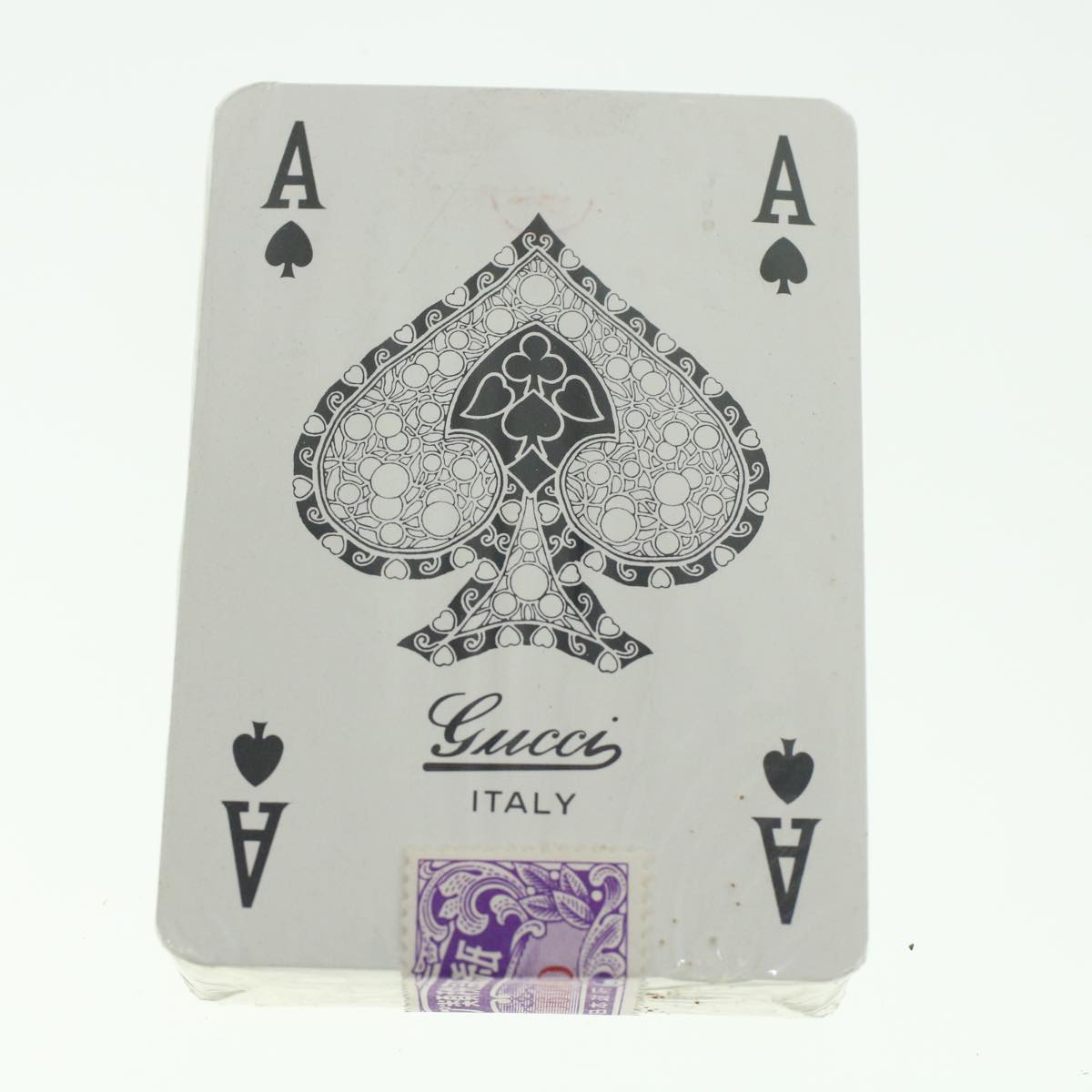 GUCCI Playing Cards Purple Black Auth 45015