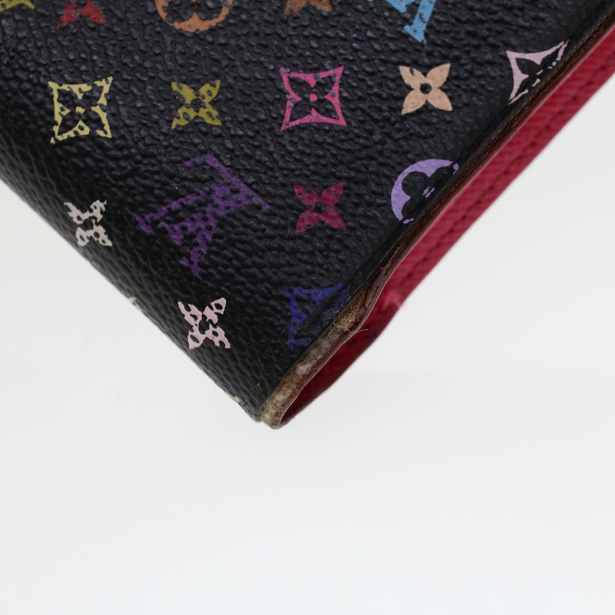 LOUIS VUITTON Multicolor Portefeuille Koala Wallet Black M58015 LV Auth 45017