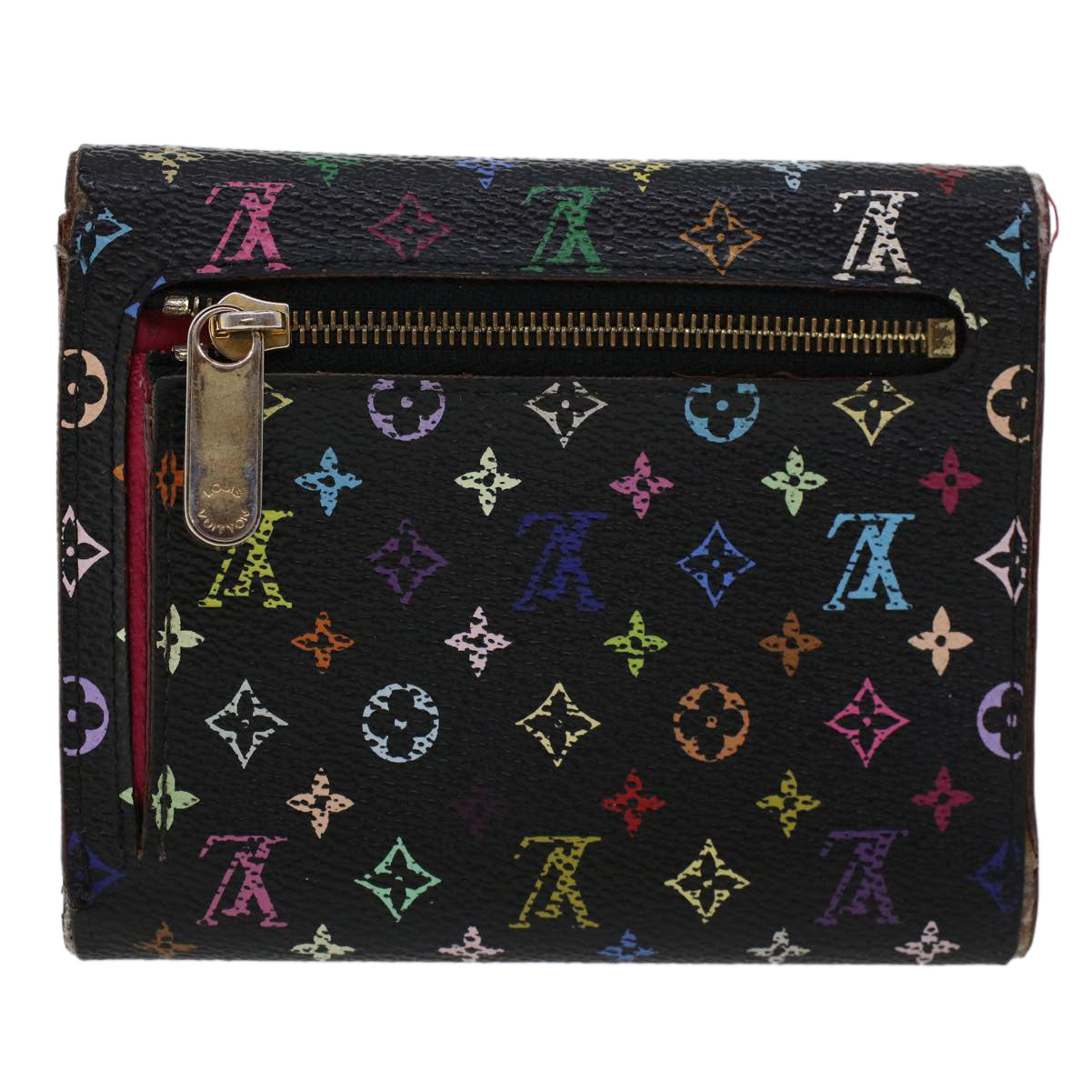 LOUIS VUITTON Multicolor Portefeuille Koala Wallet Black M58015 LV Auth 45017