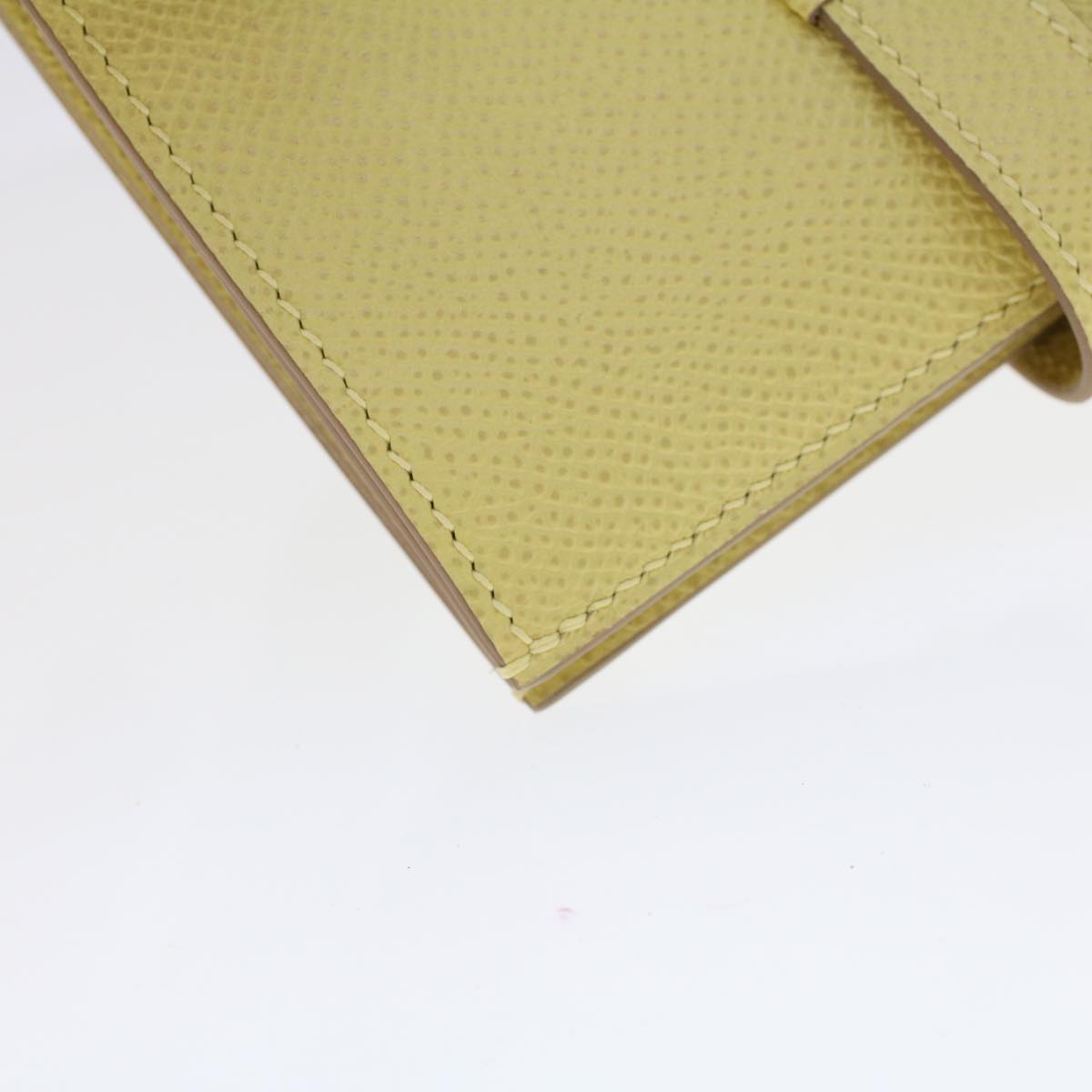 HERMES Bearn Compact Wallet Epsom Yellow Auth 45049SM