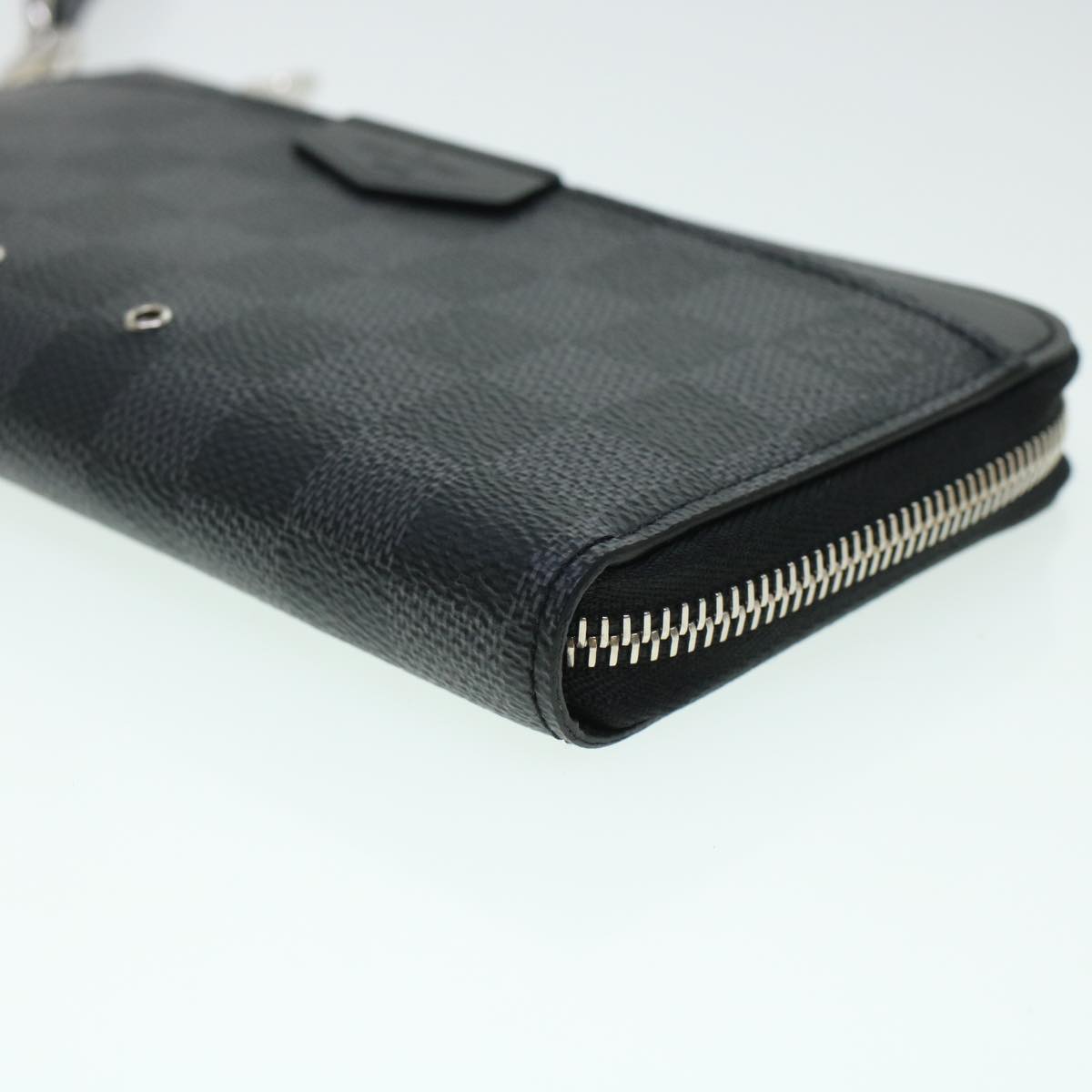 LOUIS VUITTON Damier Graphite Zippy Dragonne Long Wallet N60379 LV Auth 45064A