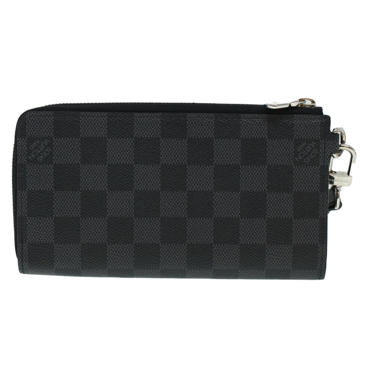 LOUIS VUITTON Damier Graphite Zippy Dragonne Long Wallet N60379 LV Auth 45064A